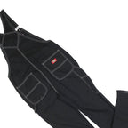DICKIES Womens Black Cotton Blend Classic Dungarees S W30 L32 Workwear