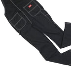 DICKIES Womens Black Cotton Blend Classic Dungarees S W30 L32 Workwear