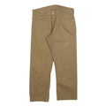LEVI'S Mens Cotton Blend Beige Slim Straight Trousers W30 L24 Casual Zip Closure