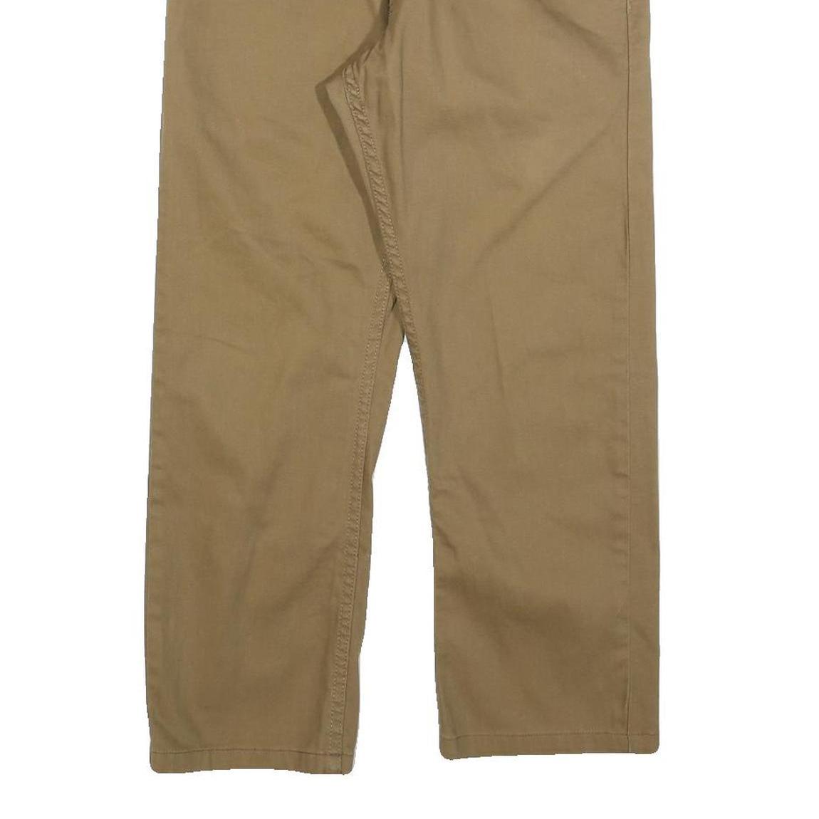 LEVI'S Mens Cotton Blend Beige Slim Straight Trousers W30 L24 Casual Zip Closure