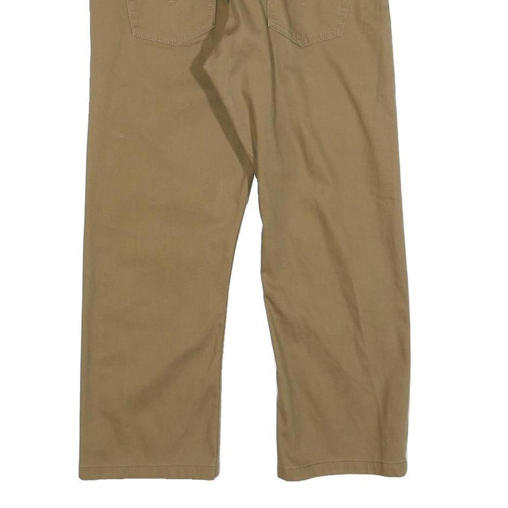 LEVI'S Mens Cotton Blend Beige Slim Straight Trousers W30 L24 Casual Zip Closure