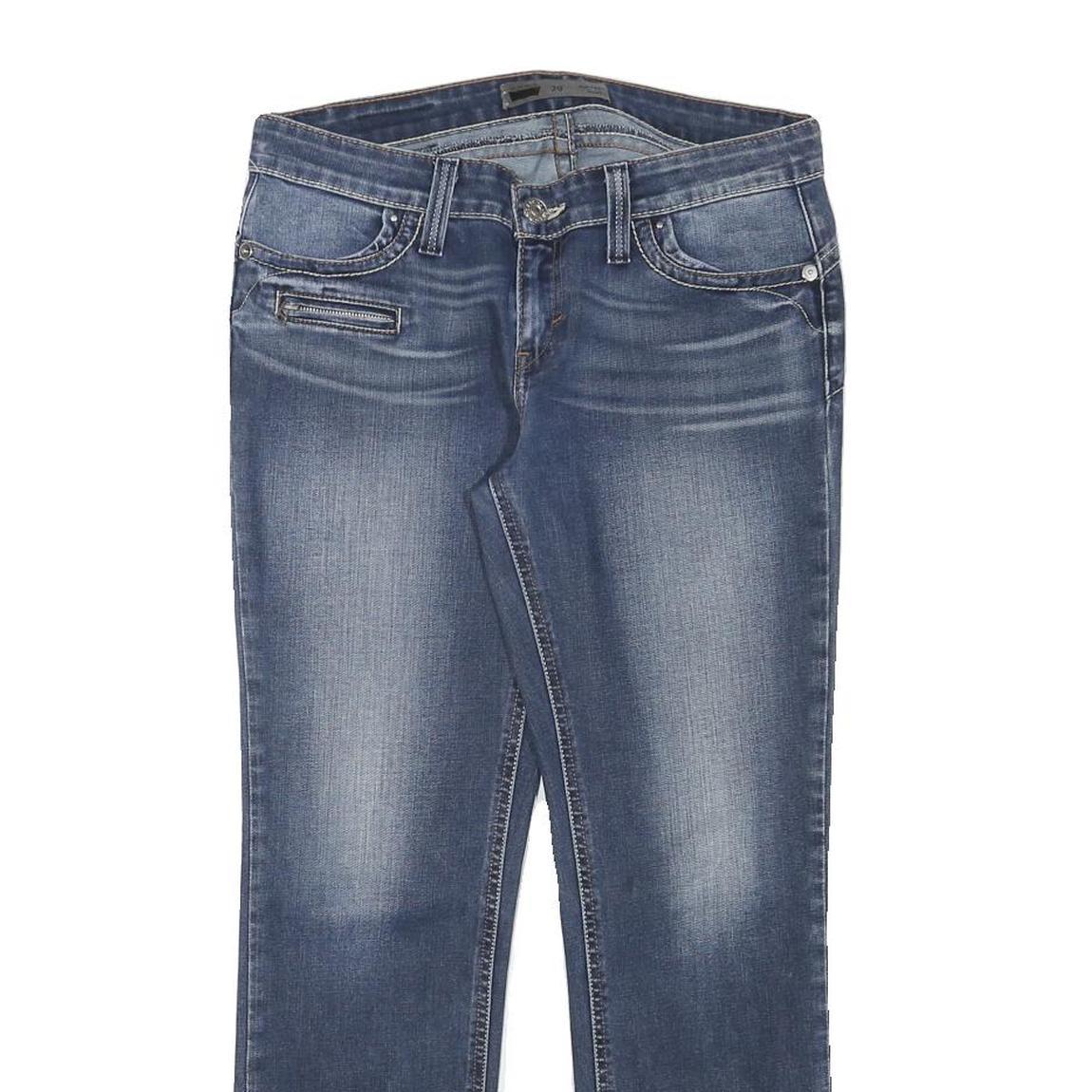 LEVI'S Womens Blue Slim Skinny Denim Medium W30 L27 Jeans Stylish Zip