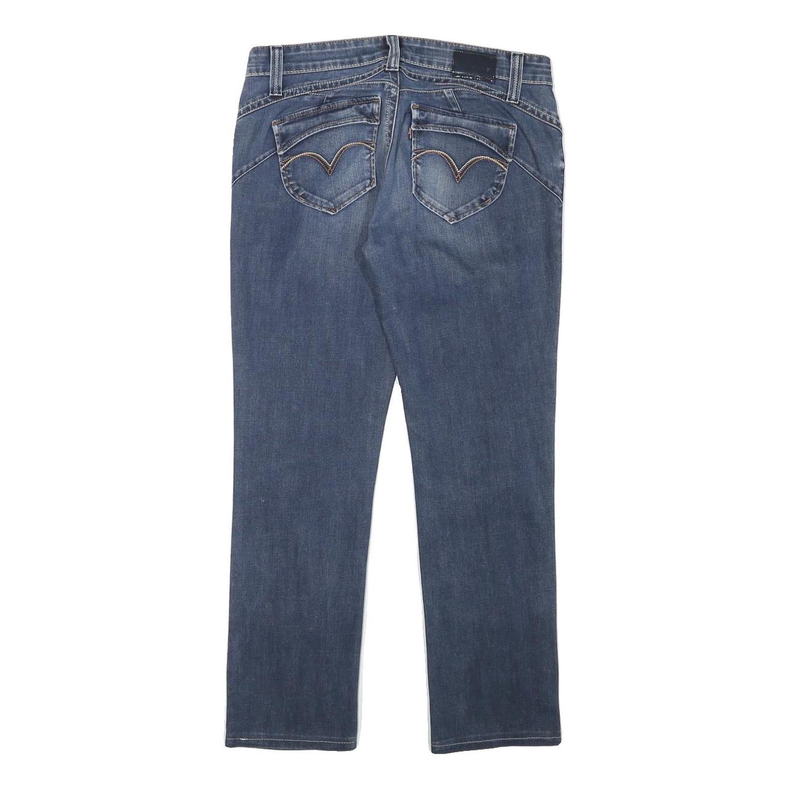 LEVI'S Womens Blue Slim Skinny Denim Medium W30 L27 Jeans Stylish Zip