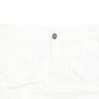 ARIZONA JEAN COMPANY Womens White Mini Cotton Blend Straight Skirt M Casual