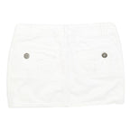 ARIZONA JEAN COMPANY Womens White Mini Cotton Blend Straight Skirt M Casual