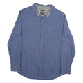 LEE Mens Blue Shirt L Cotton Blend Regular Fit Casual Button Through Long Sleeve