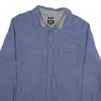 LEE Mens Blue Shirt L Cotton Blend Regular Fit Casual Button Through Long Sleeve