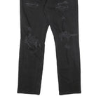 LEVI'S 511 Slim Mens Jeans Black Slim Slim Cotton Blend W32 L32 Distressed