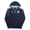 ADIDAS 1/4 Zip Mens Blue Hoodie S