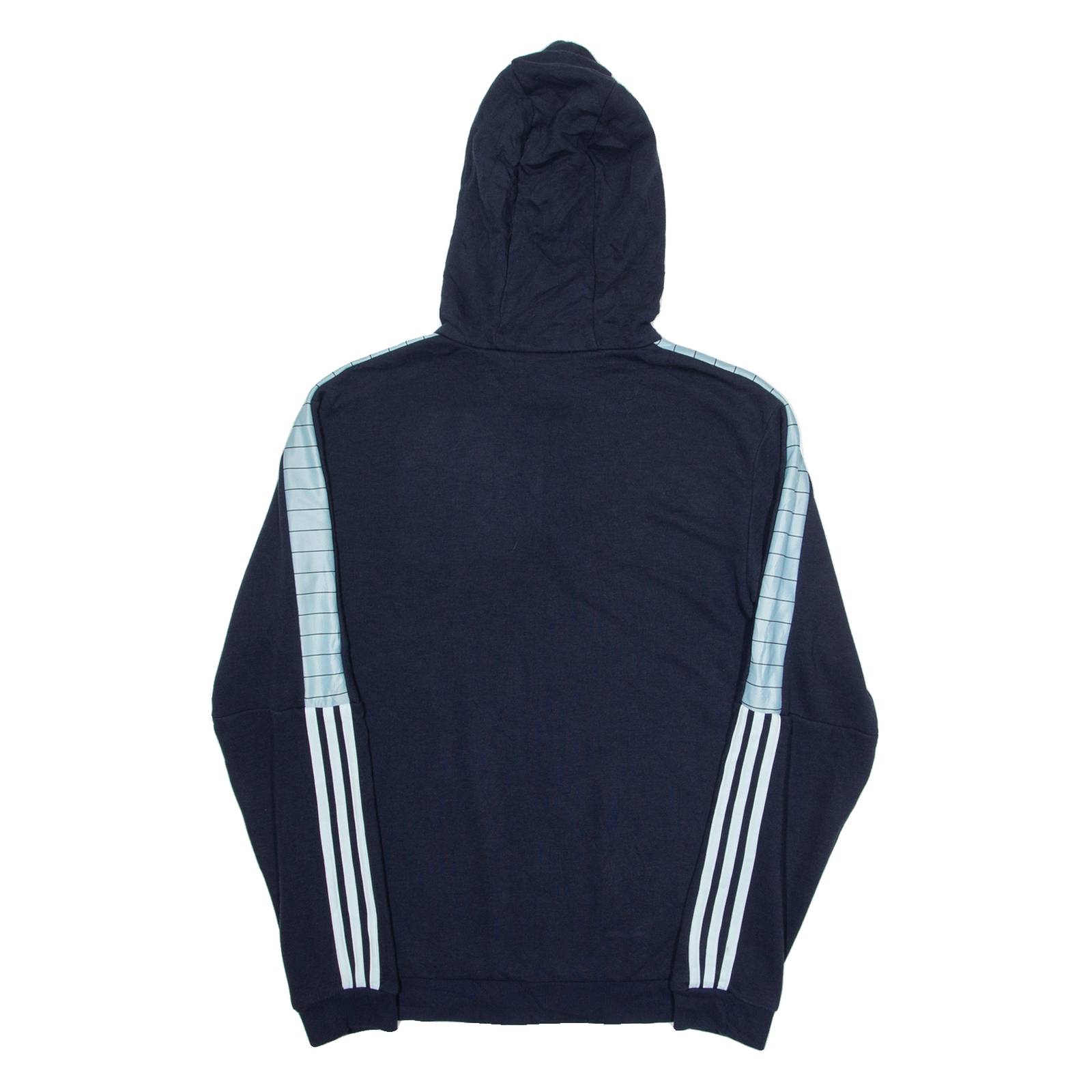 ADIDAS 1/4 Zip Mens Blue Hoodie S
