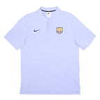NIKE Mens Light Blue Polo Shirt L Cotton Short Sleeve Barcelona Crest
