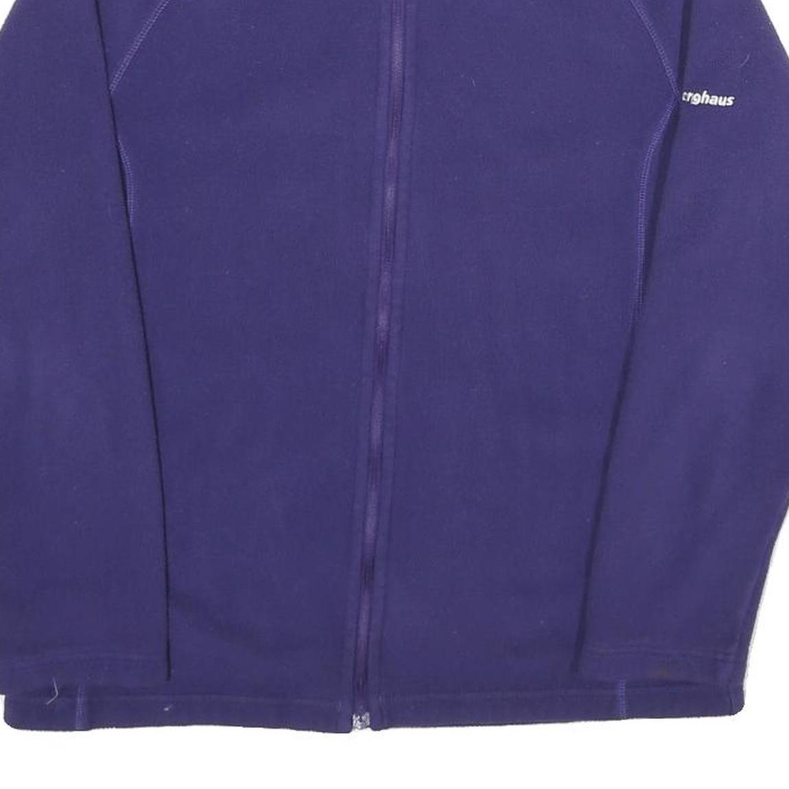 BERGHAUS Womens Blue Fleece Jacket UK 12 Polyester Zip Outdoor Casual