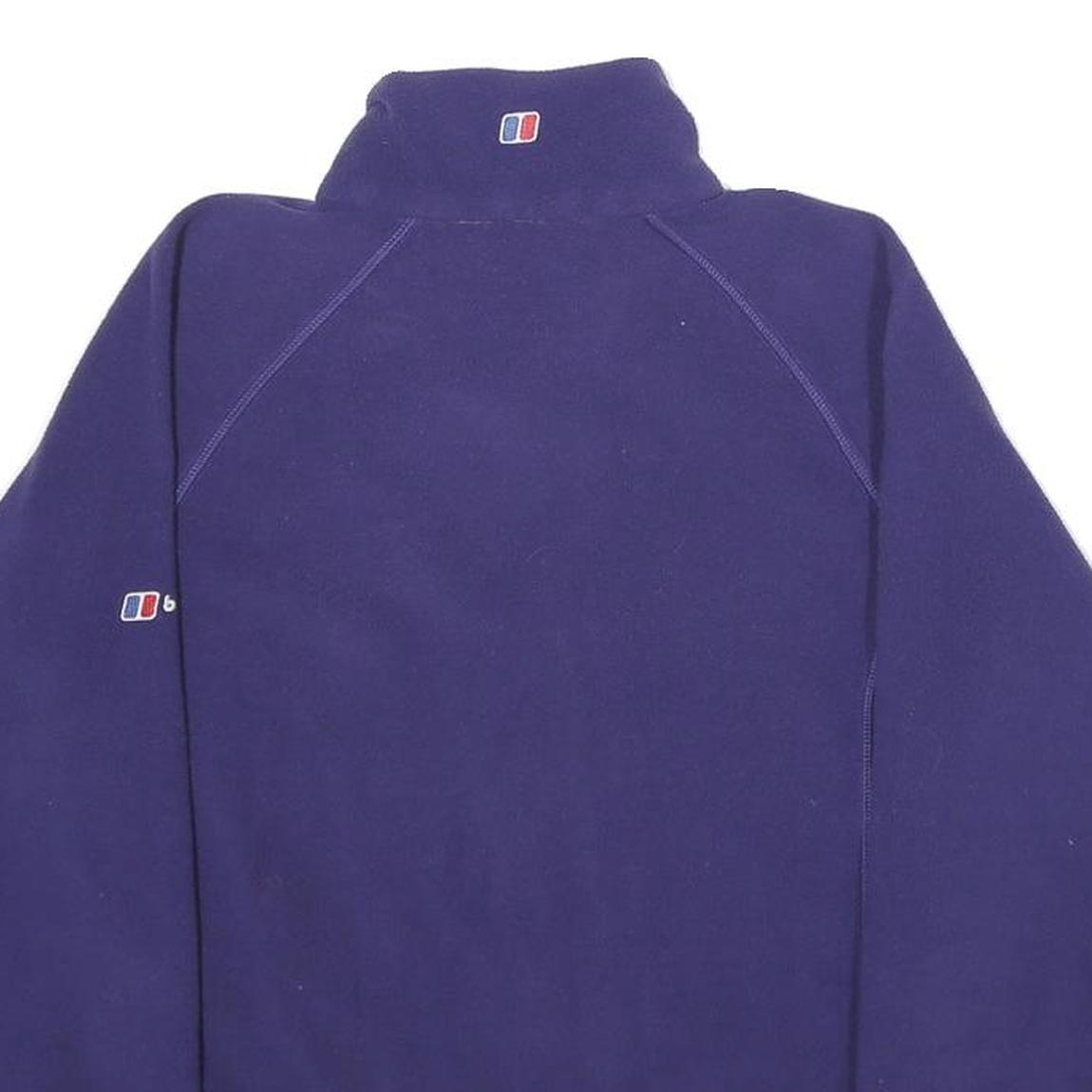 BERGHAUS Womens Blue Fleece Jacket UK 12 Polyester Zip Outdoor Casual