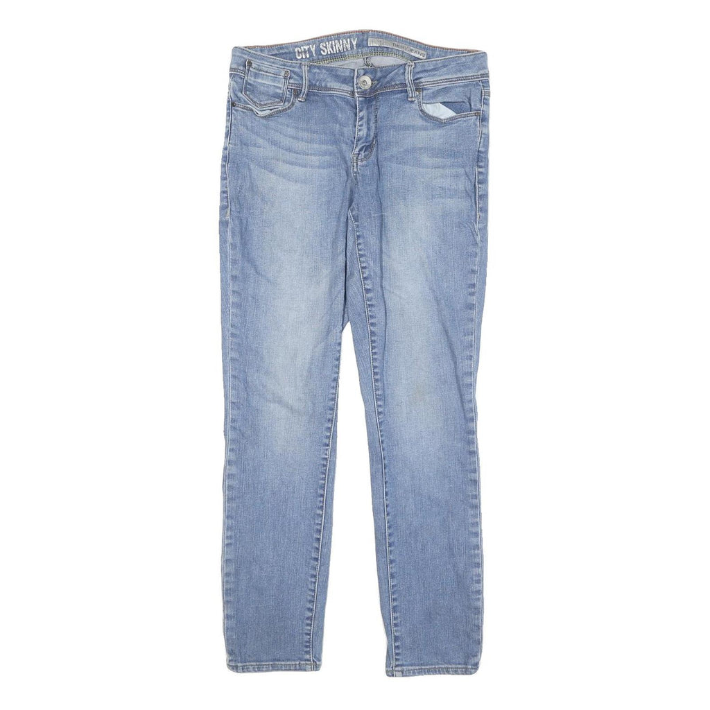DKNY Womens Blue Slim Skinny Denim Light W30 L28 Stretch Zip Jeans