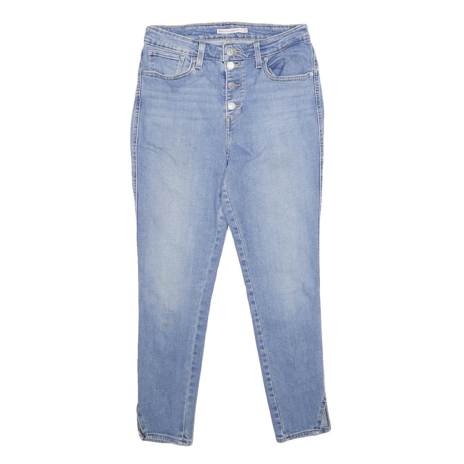 LEVI'S 721 High Rise Skinny Ankle Womens Jeans Blue Slim Denim Light W30 L28