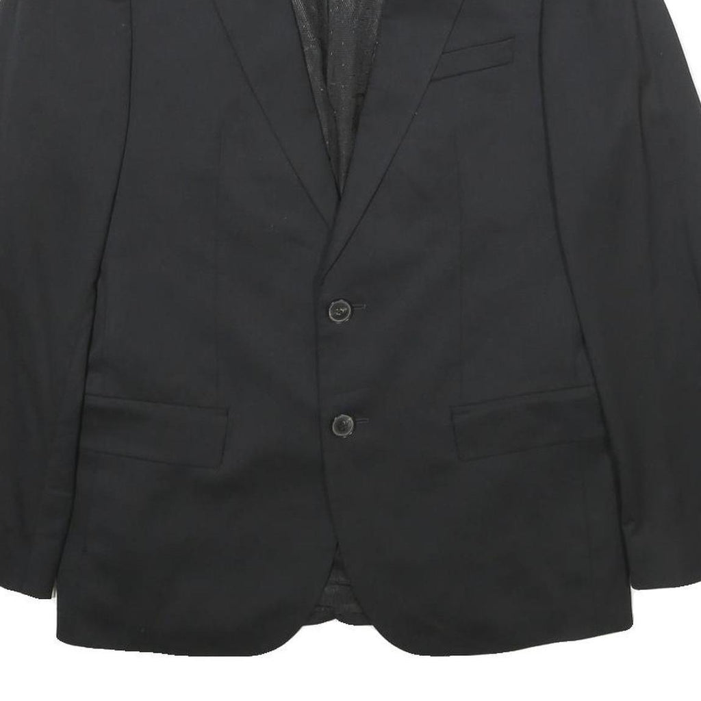 HUGO BOSS Mens Black Classic Jacket M Woven Button Blazer Suit Smart