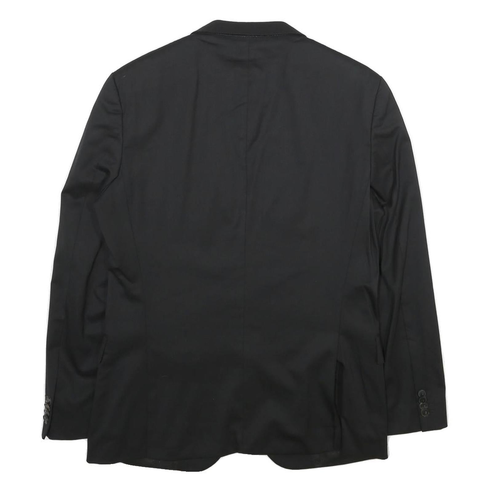 HUGO BOSS Mens Black Classic Jacket M Woven Button Blazer Suit Smart