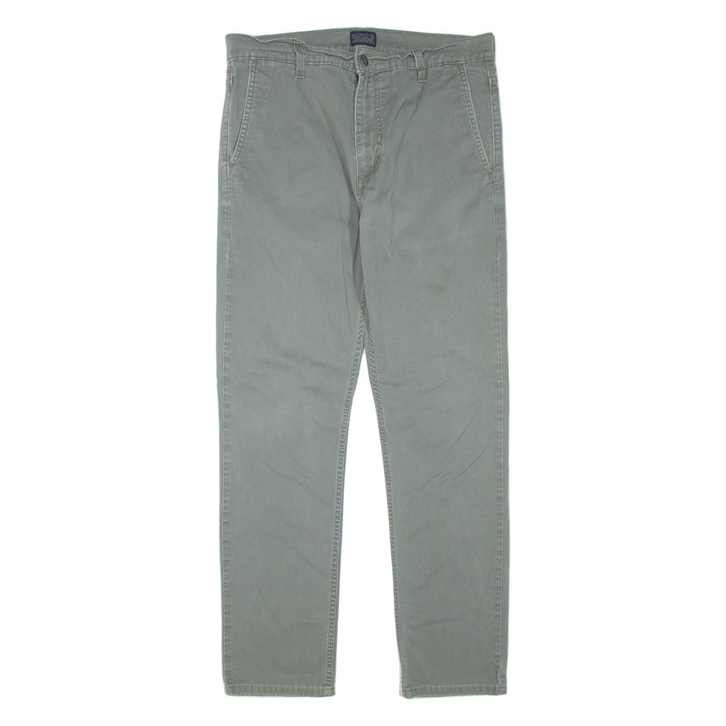 LEVI'S Mens Trousers Green Regular Skinny W33 L32