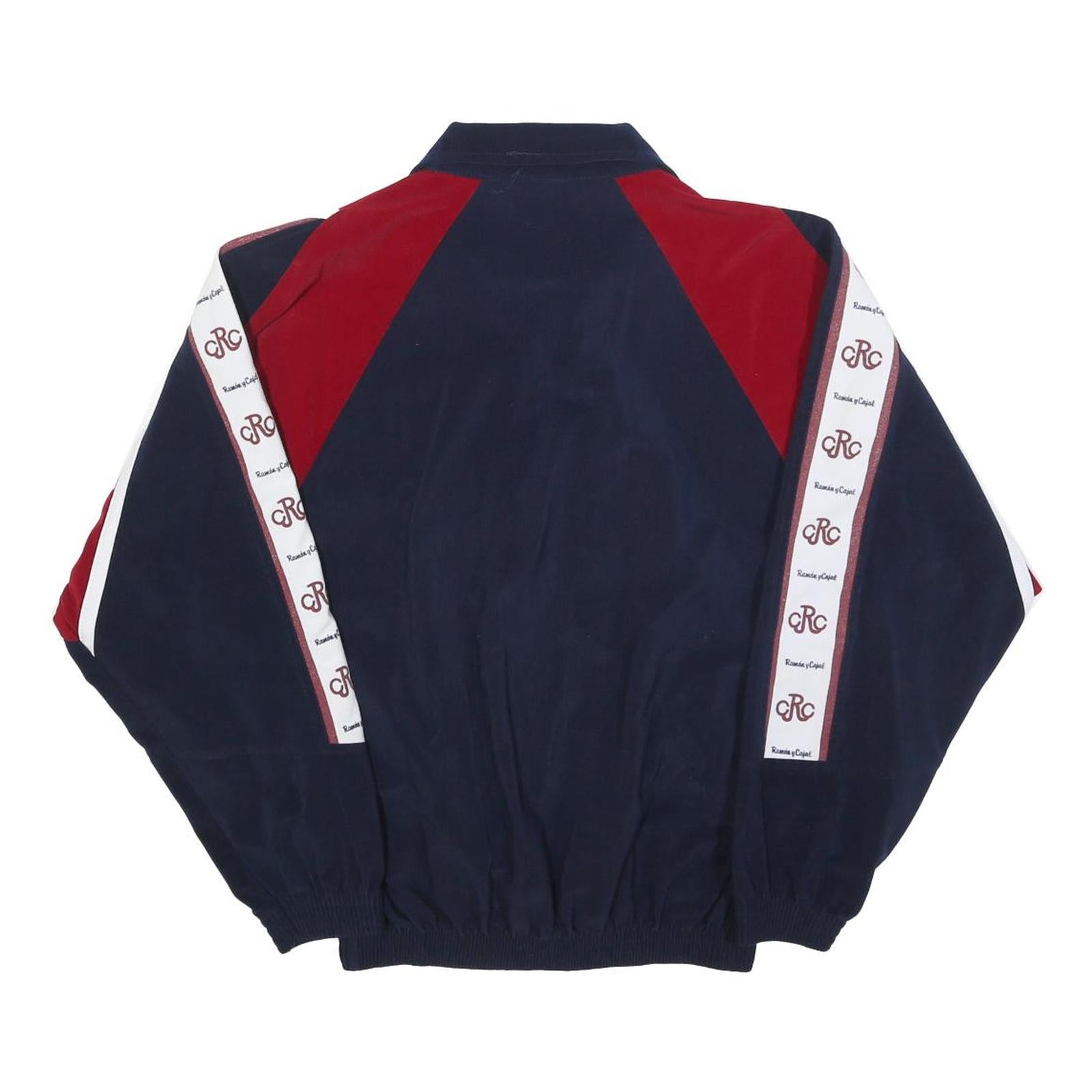 RISS-SPORT Boys Navy & Burgundy Zip Jacket 16Y Cotton Blend Retro Sportswear