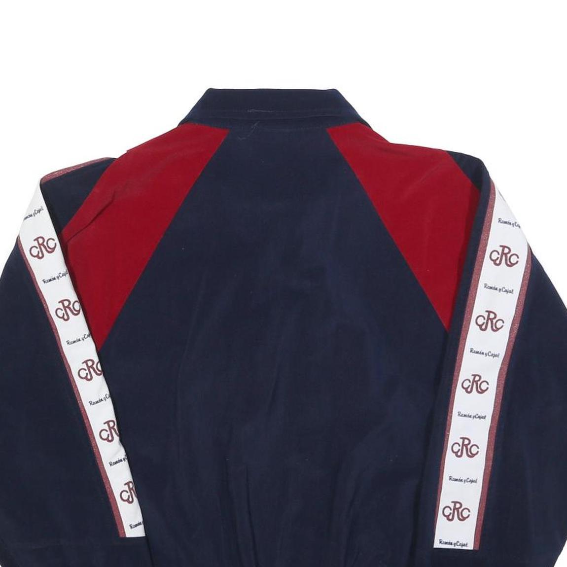 RISS-SPORT Boys Navy & Burgundy Zip Jacket 16Y Cotton Blend Retro Sportswear