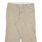 DICKIES Mens Cotton Blend Beige Regular Cargo Trousers W40 L25 Workwear Zip