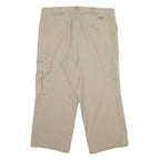DICKIES Mens Cotton Blend Beige Regular Cargo Trousers W40 L25 Workwear Zip