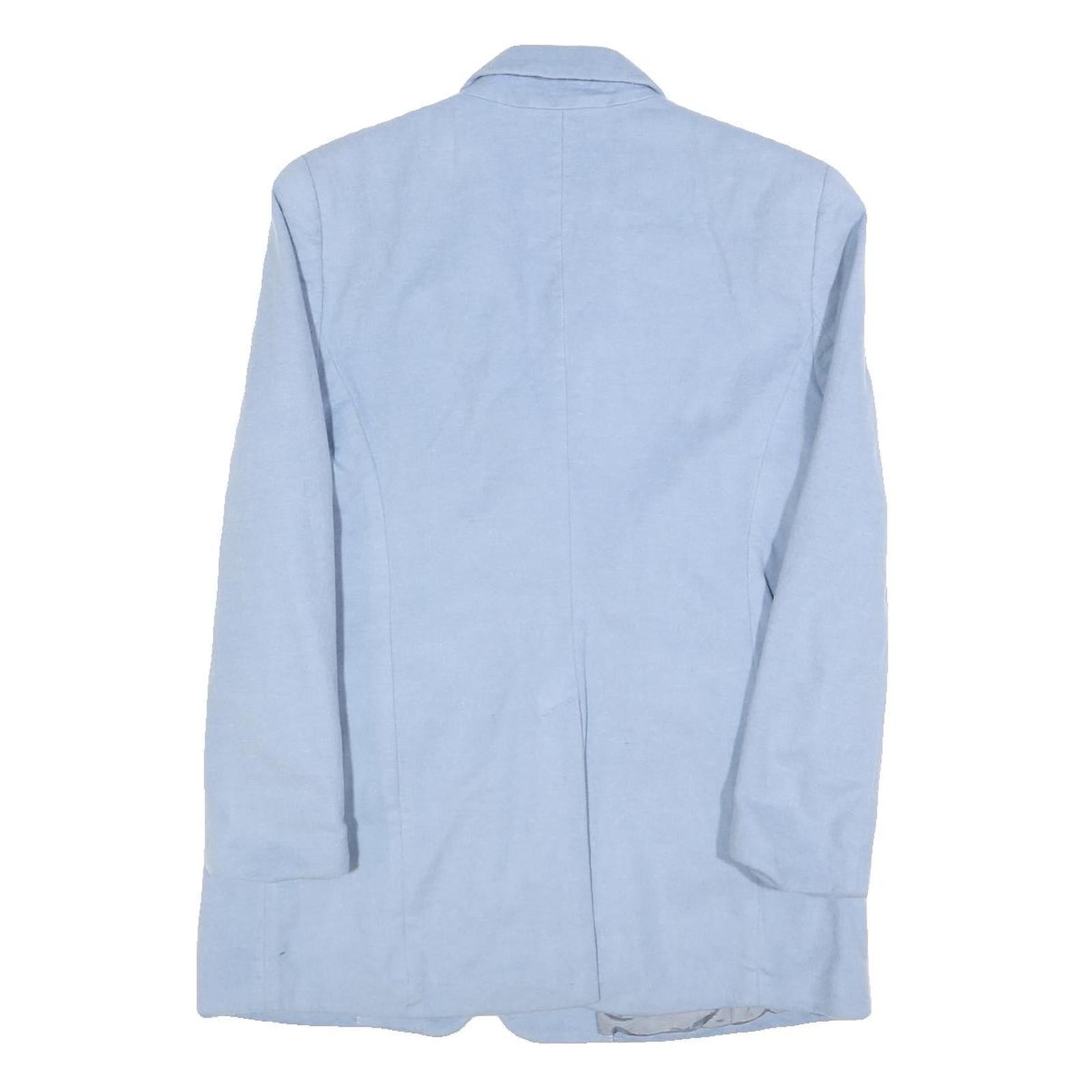 JOBIS Womens Blue Wool Button Jacket M Blazer Classic Tailored