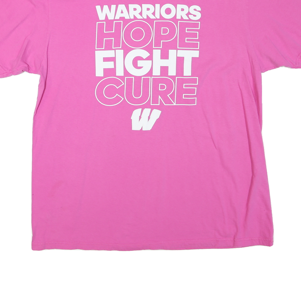 ADIDAS Womens Pink Graphic T-Shirt XL Short Sleeve Crew Neck Cotton Blend