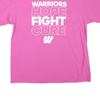 ADIDAS Womens Pink Graphic T-Shirt XL Short Sleeve Crew Neck Cotton Blend