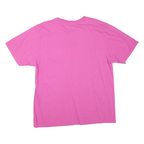 ADIDAS Womens Pink Graphic T-Shirt XL Short Sleeve Crew Neck Cotton Blend