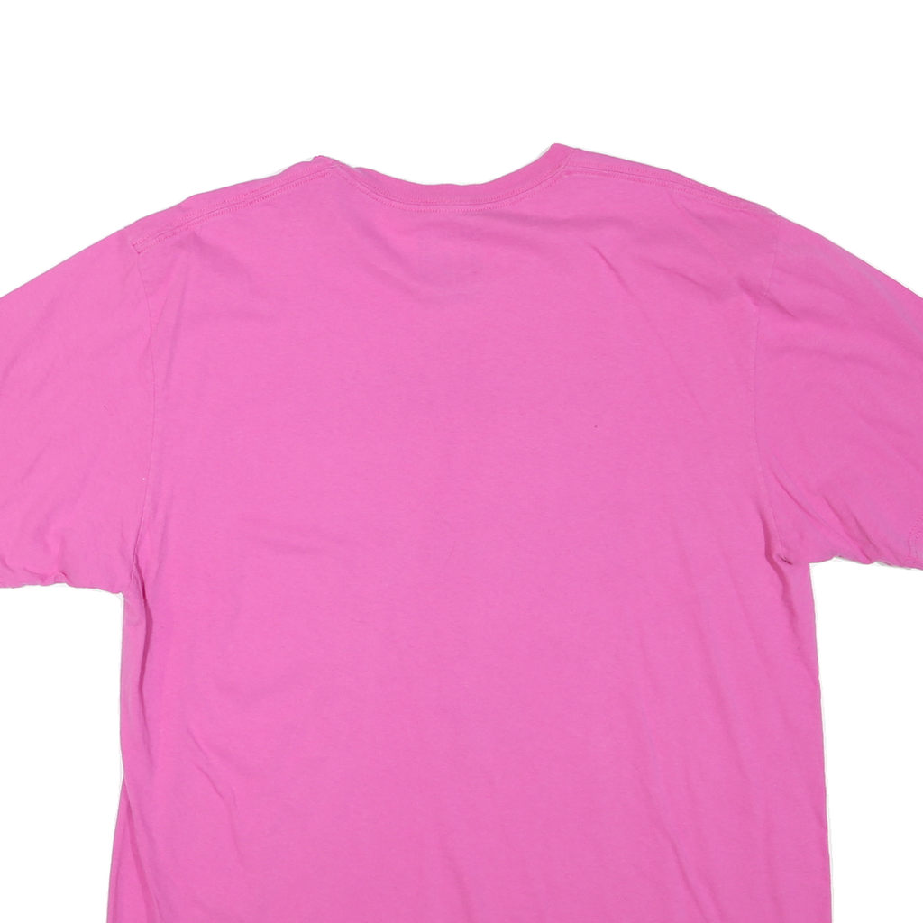 ADIDAS Womens Pink Graphic T-Shirt XL Short Sleeve Crew Neck Cotton Blend