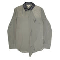 DKNY Frill Womens Shirt Grey Collared Long Sleeve XXS