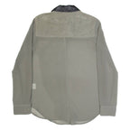 DKNY Frill Womens Shirt Grey Collared Long Sleeve XXS