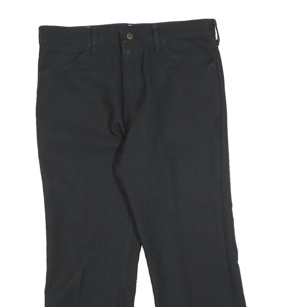 WRANGLER Womens Cotton Blend Black Regular Fit Straight Leg Trousers W34 L25