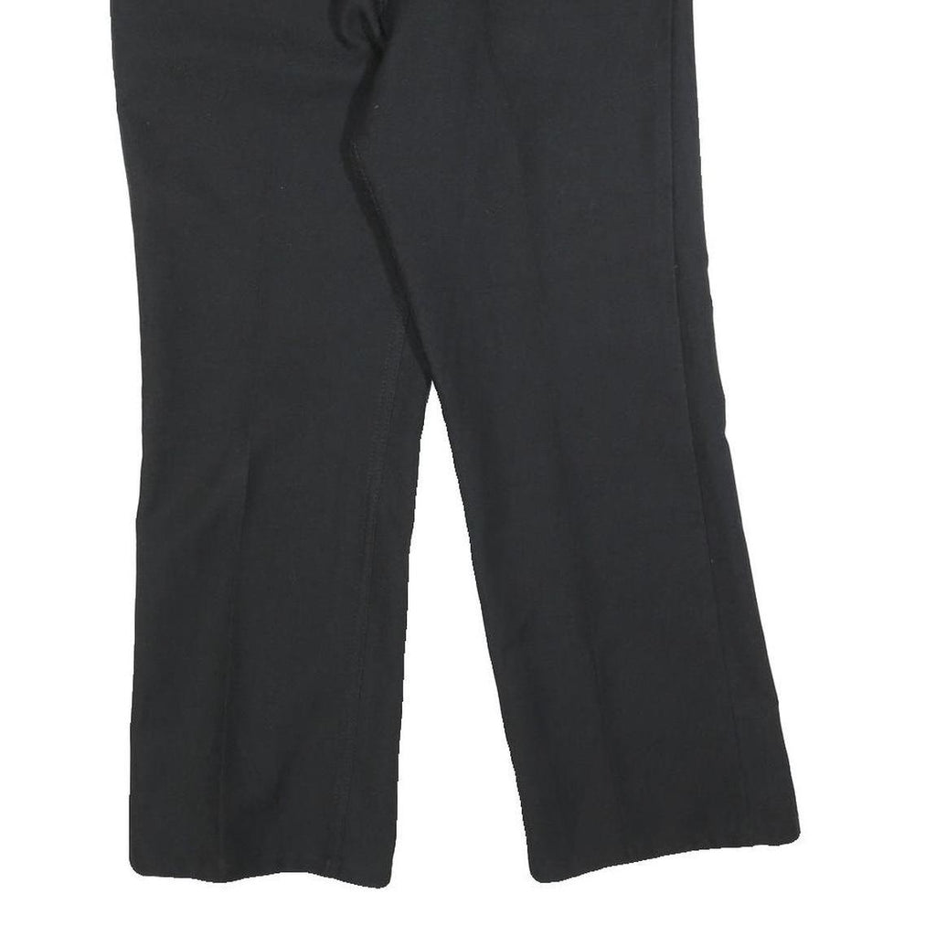 WRANGLER Womens Cotton Blend Black Regular Fit Straight Leg Trousers W34 L25