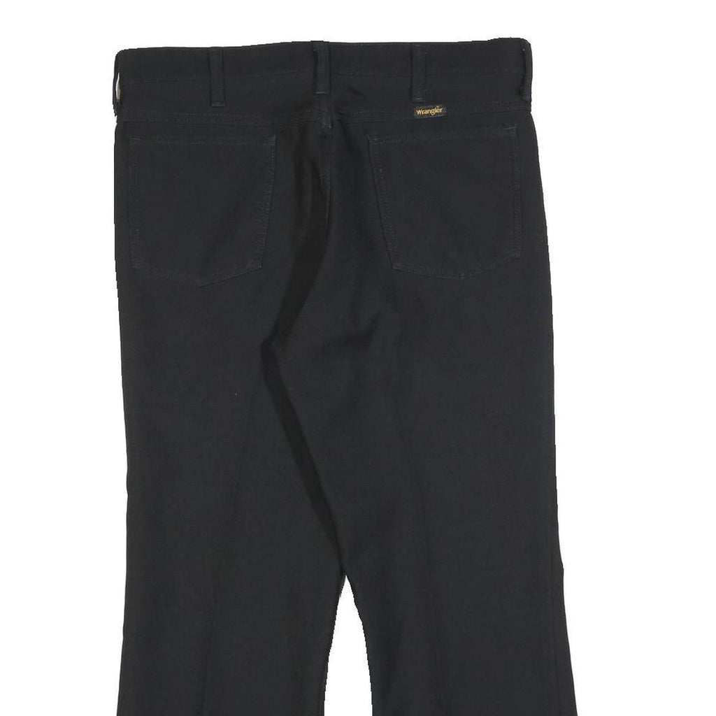 WRANGLER Womens Cotton Blend Black Regular Fit Straight Leg Trousers W34 L25