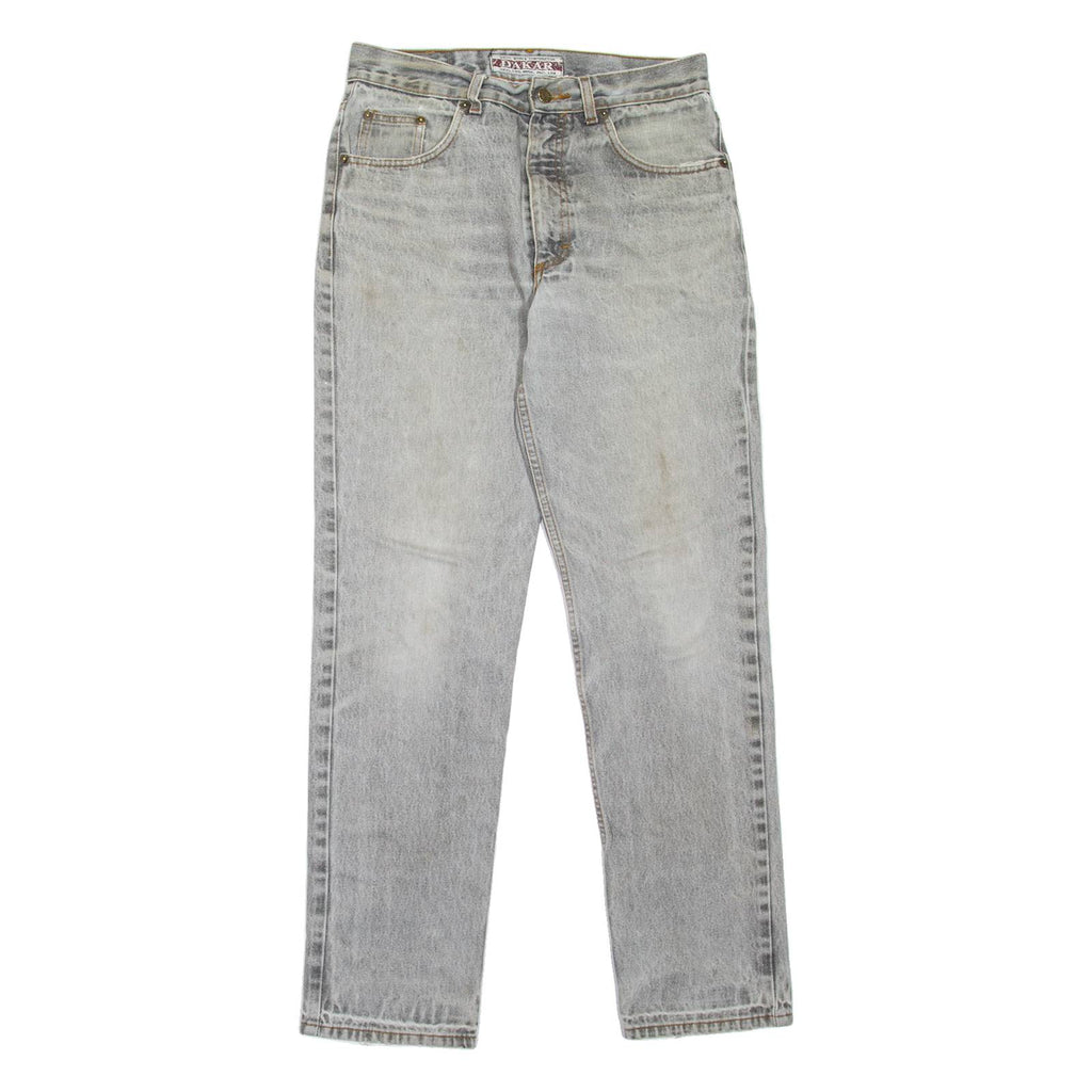DAKAR Womens Jeans Grey Regular Tapered Stone Wash W31 L32