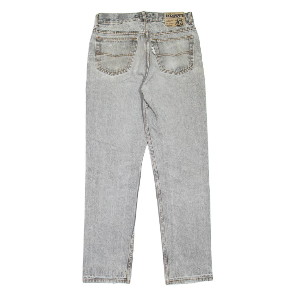 DAKAR Womens Jeans Grey Regular Tapered Stone Wash W31 L32