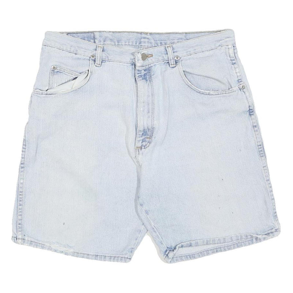 WRANGLER Mens Denim Shorts Light Blue Classic L W34 Casual Cotton Blend
