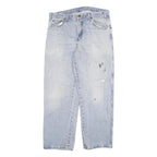 DICKIES Mens Jeans Blue Relaxed Straight Denim Light W32 L28 Workwear Zip