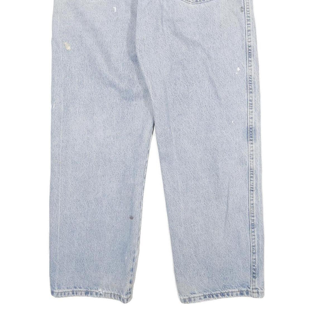 DICKIES Mens Jeans Blue Relaxed Straight Denim Light W32 L28 Workwear Zip