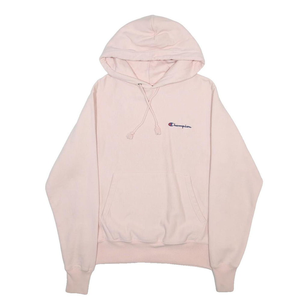 CHAMPION REVERSE WEAVE Womens Pink Pullover Hoodie S Cotton Blend Casual