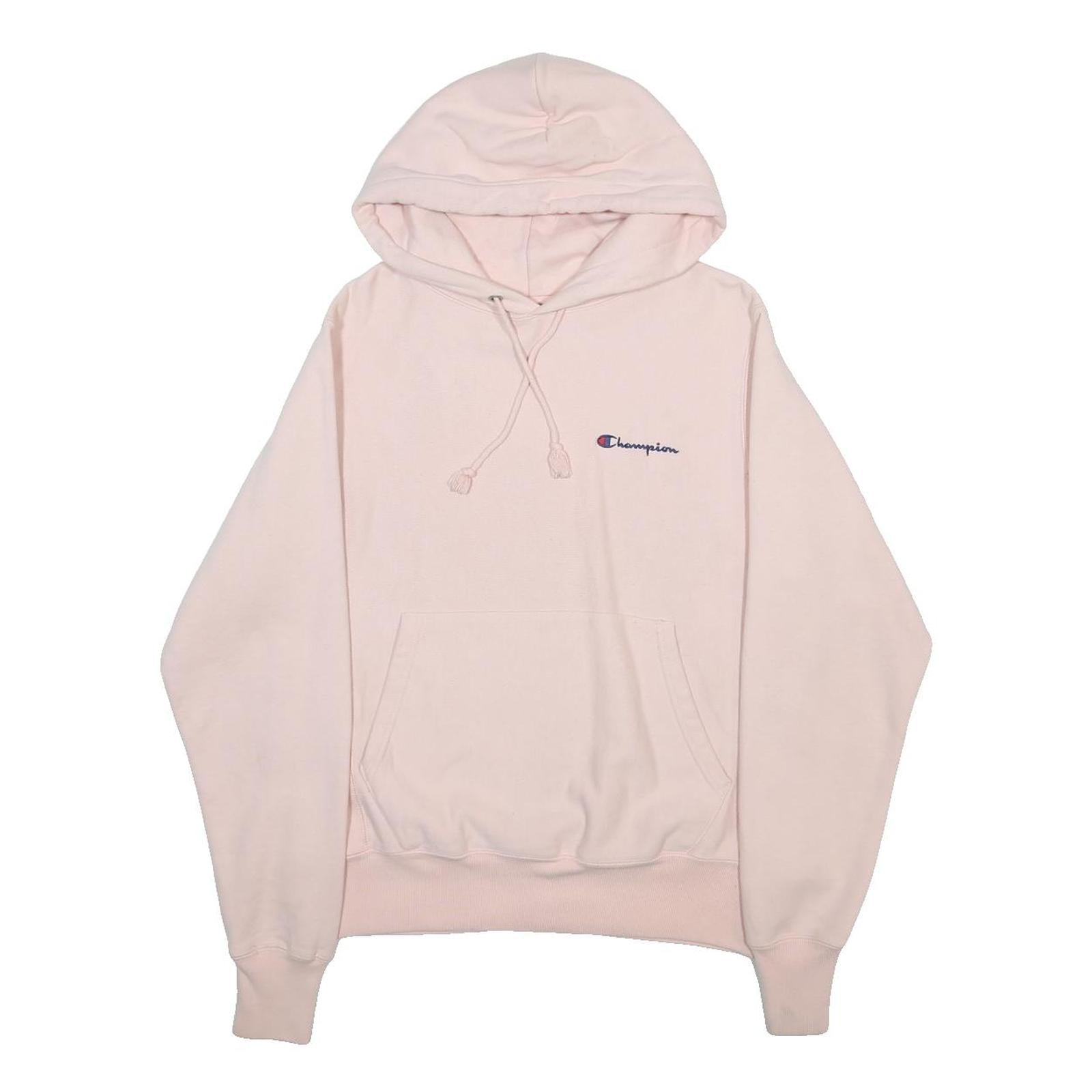 CHAMPION REVERSE WEAVE Womens Pink Pullover Hoodie S Cotton Blend Casual
