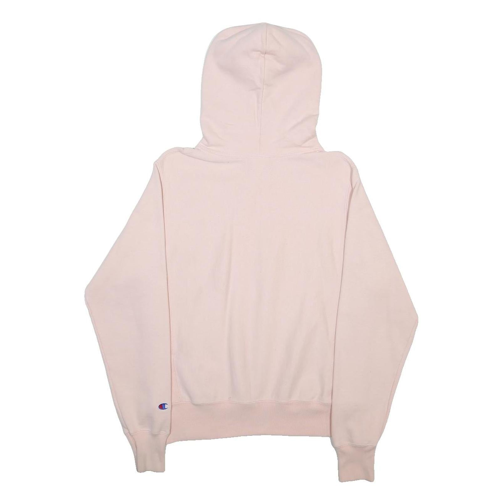 CHAMPION REVERSE WEAVE Womens Pink Pullover Hoodie S Cotton Blend Casual