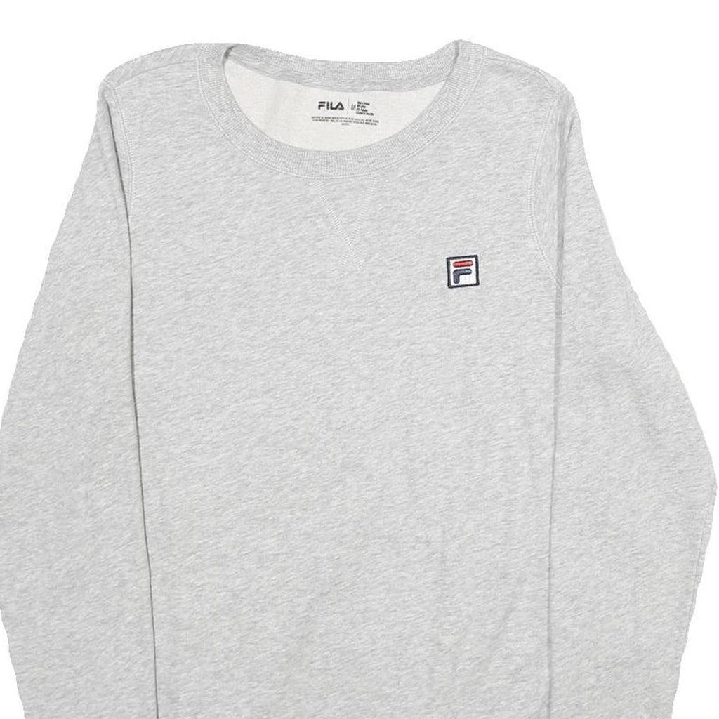 FILA Mens Grey Crew Neck M Sweatshirt Cotton Blend Pullover Lightweight