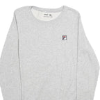 FILA Mens Grey Crew Neck M Sweatshirt Cotton Blend Pullover Lightweight