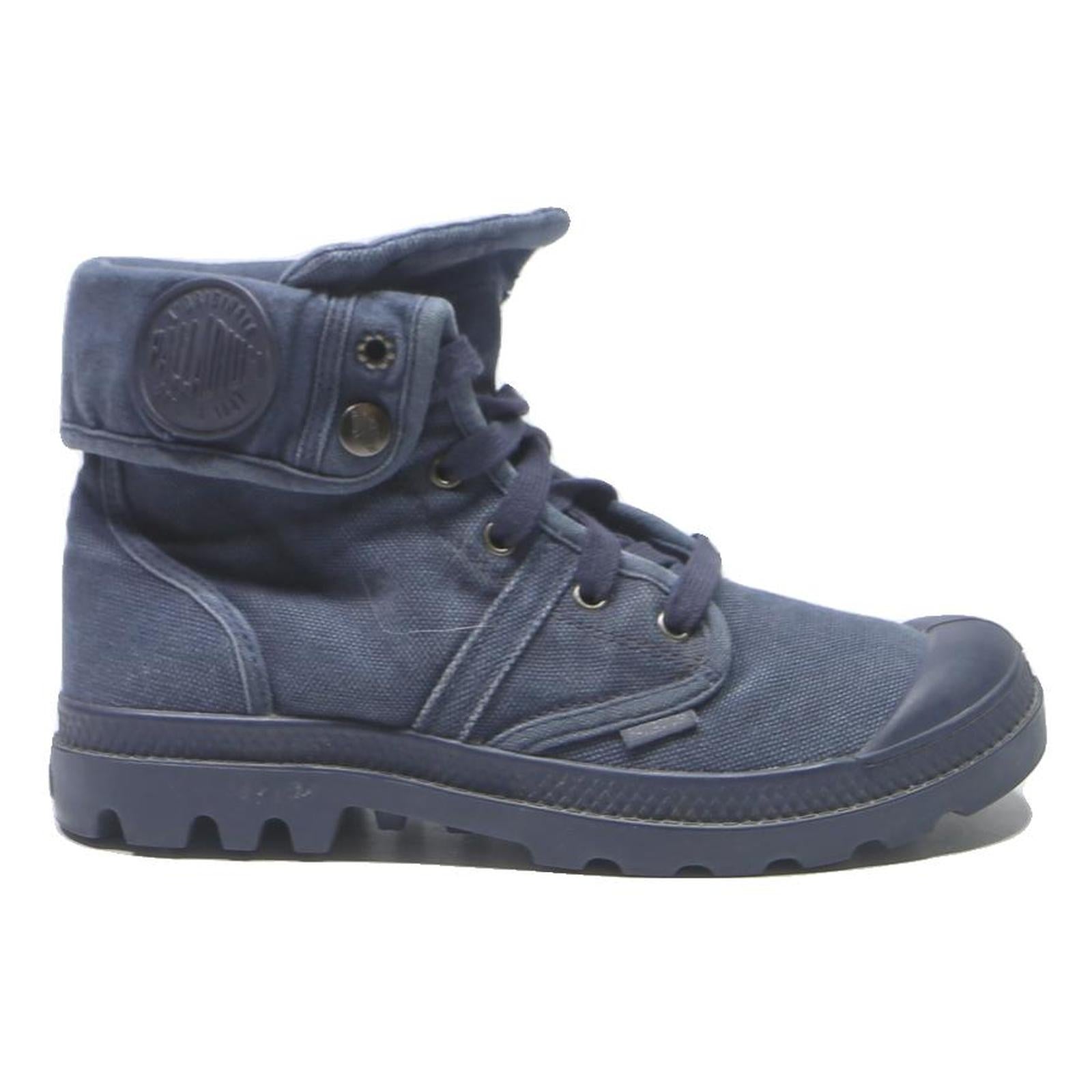 PALLADIUM Pampa Hi Mens Ankle Lace-Up Boots Blue Canvas UK 6.5 Casual Outdoor