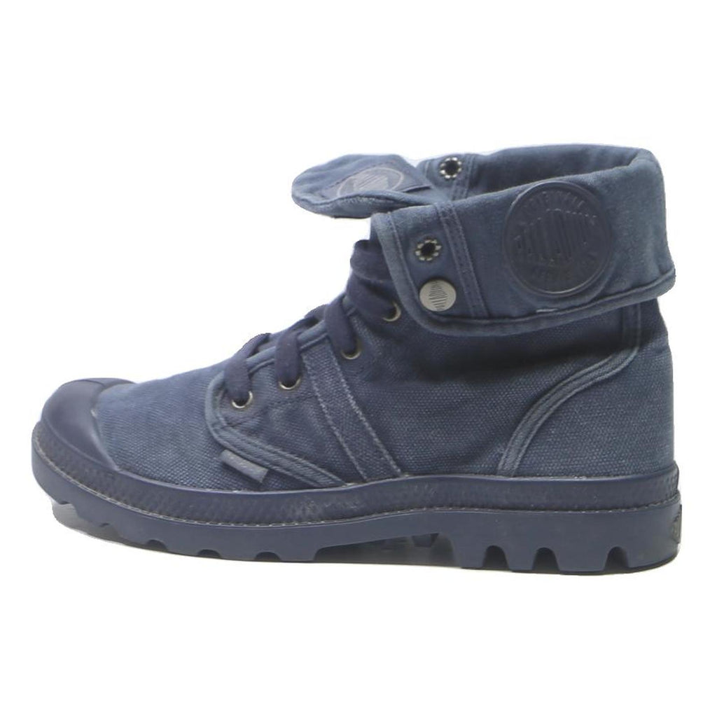 PALLADIUM Pampa Hi Mens Ankle Lace-Up Boots Blue Canvas UK 6.5 Casual Outdoor