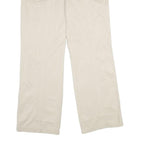 CECIL Womens Cotton Blend Cream Regular Fit Straight Leg Trousers W31 L32 Casual