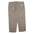 CARHARTT Mens Cotton Blend Loose Khaki Trousers W42 L30 Workwear Zip Closure